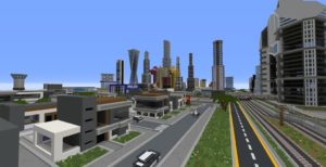 Карта Современный город для майнкрафт 1.16.4, 1.15.2 Карта Современный город для майнкрафт 1.16.4, 1.15.2