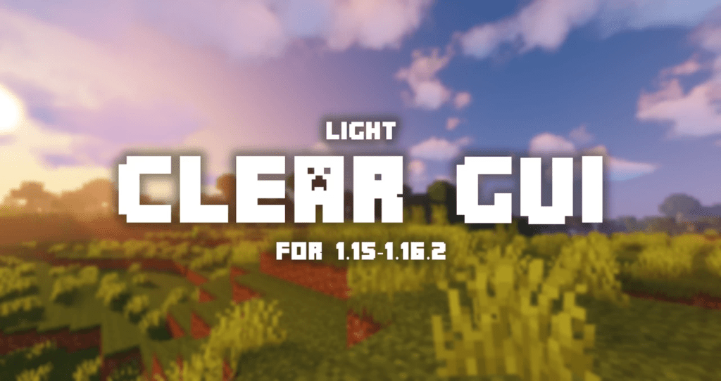 Ресурспак Clear GUI для майнкрафт 1.16.2, 1.15.2 Ресурспак Clear GUI для майнкрафт 1.16.2, 1.15.2