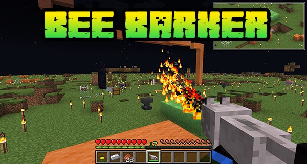 Мод Bee Barker для майнкрафт 1.16.3, 1.15.2, 1.12.2 Мод Bee Barker для майнкрафт 1.16.3, 1.15.2, 1.12.2