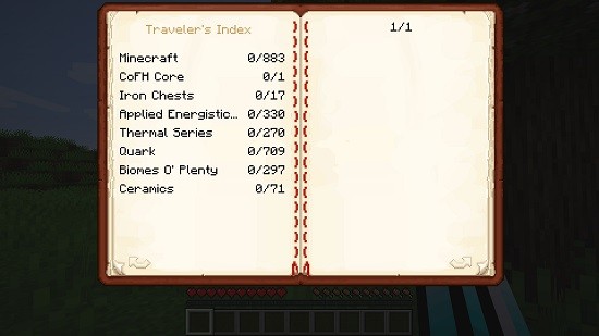Мод Traveler's Index для Майнкрафт 1.16.4, 1.15.2