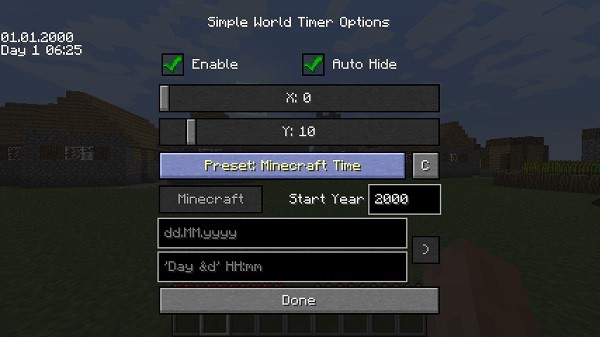 Мод Simple World Timer 1.16.4, 1.15.2, 1.14.4, 1.12.2 1 Мод Simple World Timer 1.16.4, 1.15.2, 1.14.4, 1.12.2