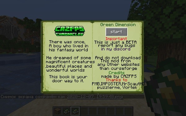 Мод CazFps Chronicles 1.16.4, 1.15.2 (волшебное измерение) 2 Мод CazFps Chronicles 1.16.4, 1.15.2 (волшебное измерение)