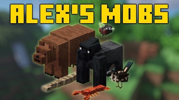 Мод Alex's Mobs 1.20.1, 1.19.4, 1.18.2, 1.17.1, 1.16.5 (реалистичные мобы)
