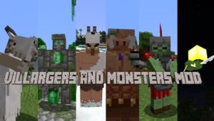 Мод Villargers And Monsters 1.16.4, 1.15.2 (боссы, измерения, данжи)