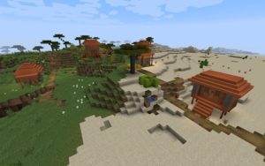 Деревня и шахта 1.16.4, 1.15.2, 1.14.4, 1.12.2