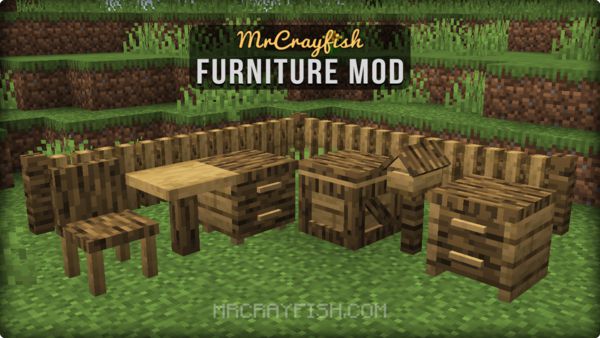 Мод на мебель - MrCrayfish’s Furniture 1.16.5, 1.15.2, 1.14.4, 1.12.2, 1.7.10 1 Мод на мебель - MrCrayfish’s Furniture 1.16.5, 1.15.2, 1.14.4, 1.12.2, 1.7.10