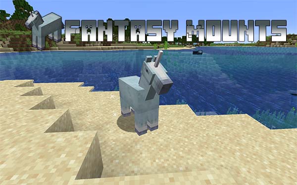Мод Fantasy Mounts 1.16.5 (единороги и животные)