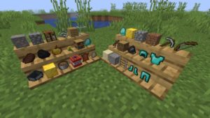 Мод на полки - Shelf для Майнкрафт 1.16.5