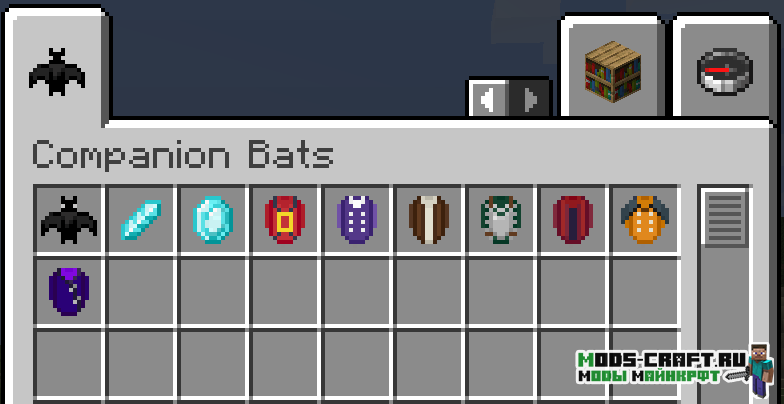 Мод Companion Bats 1.16.5 (приручение летучей мыши)