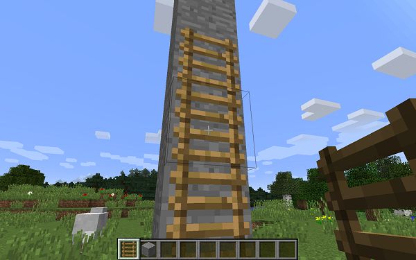 Мод Easy Ladders для Майнкрафт 1.12.2