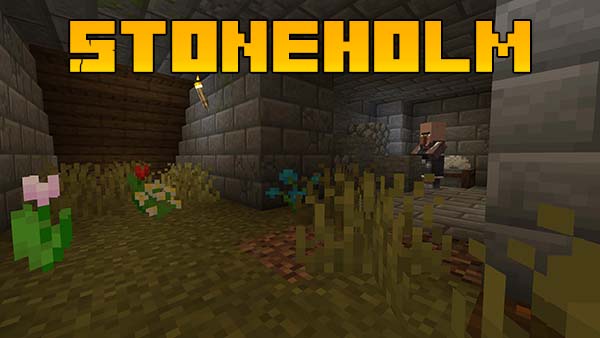 Мод Stoneholm 1.18.2, 1.17.1, 1.16.5 (подземные деревни)