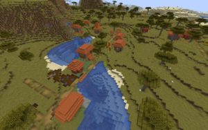 Спавн в деревне на равнине 1.16.5, 1.15.2, 1.12.2