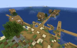 Обычная и зомби-деревня на острове 1.16.5 Обычная и зомби-деревня на острове 1.16.5