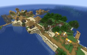 Обычная и зомби-деревня на острове 1.16.5 Обычная и зомби-деревня на острове 1.16.5