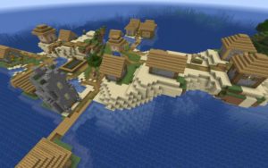 Обычная и зомби-деревня на острове 1.16.5 Обычная и зомби-деревня на острове 1.16.5