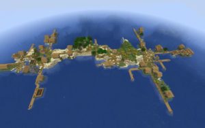 Обычная и зомби-деревня на острове 1.16.5