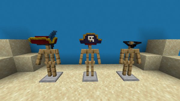 Мод Pirate Hats 1.16.5 (пиратские шляпы)