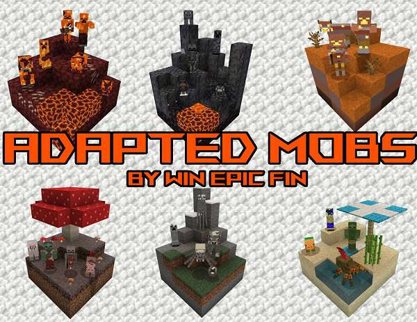 Ресурс-пак Adapted Mobs [16x] 1.17, 1.16.5, 1.15.2, 1.12.2