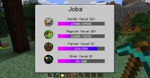 Мод Jobs для Майнкрафт 1.12.2