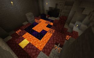 Зомби-деревня, портал и шахта 1.17.1, 1.16.5 Зомби-деревня, портал и шахта 1.17.1, 1.16.5