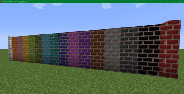 Мод Colored Bricks 1.17.1, 1.16.5