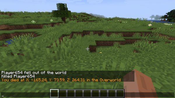 Мод Death Coords для Майнкрафт 1.17.1