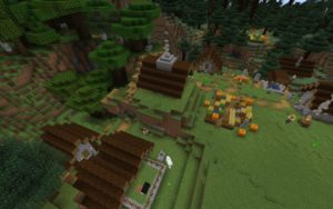 Тайга с гигантскими елями и деревня 1.17.1 Тайга с гигантскими елями и деревня 1.17.1