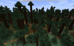 Тайга с гигантскими елями и деревня 1.17.1 Тайга с гигантскими елями и деревня 1.17.1