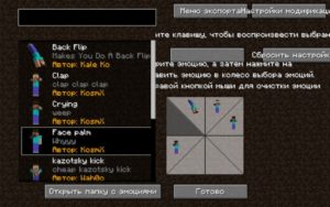 Мод Emotecraft 1.17.1, 1.16.5 (эмоции игрока)