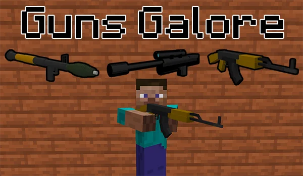 Мод Guns Galore 1.16.5, 1.15.2 (огнестрельное оружие) Мод Guns Galore 1.16.5, 1.15.2 (огнестрельное оружие)