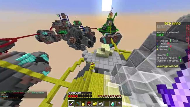 Чит для Minecraft 1.12.2 для Бед Варс, быстро строить и убивать фото 12-16