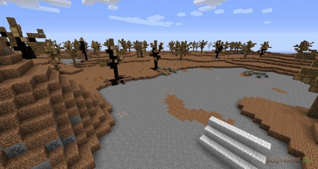 Мод на генерацию мира-пустоши для Майнкрафт 1.7.10 (ezWastelands)