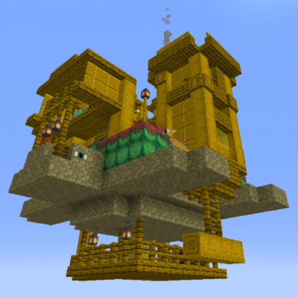 Sky Tribes — небесная деревня с мобами Sky Tribes — небесная деревня с мобами