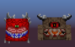 Doom II: демоны из игры в мире Minecraft